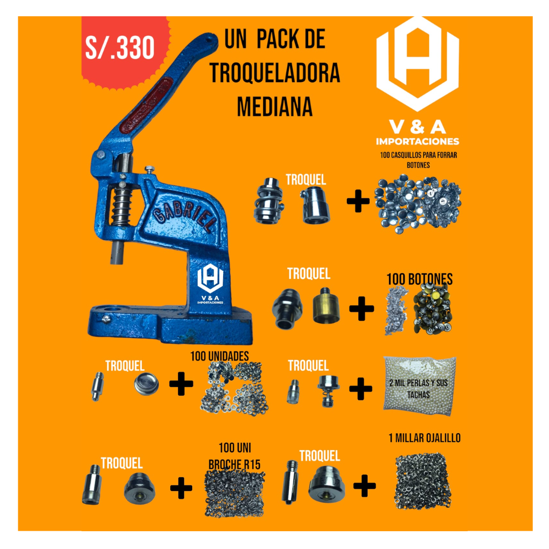 PACK TROQUELADORA DE 6 PIEZAS
