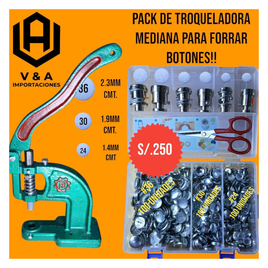 Pack forrado de boton - Mediano y Grande